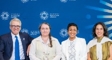President Milliken, Vice Chair Scott, Chair Palazoglu, Regent Chair Reilly